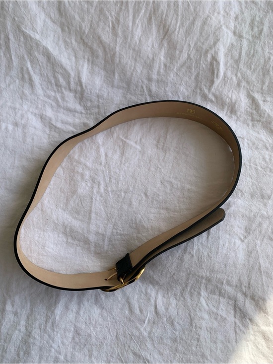 B-Low The Belt Kyra Leather Oval Buckle Belt Black Gold main image 11
